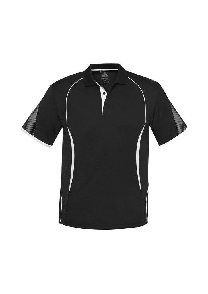 Biz Collection Casual Wear S / Black/White Biz Collection Razor Mens Polo Shirt Biz Cool™ P405MS